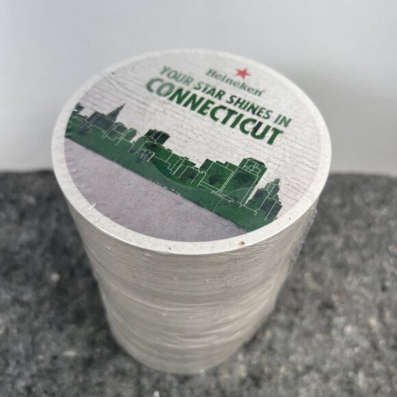100 ct Heineken Paper Cardboard Coasters Double Sided - Your Star Shines in CT - Picture 2 of 6
